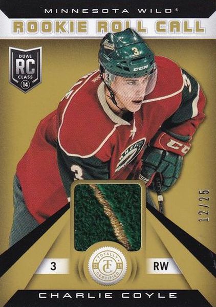 patch RC karta CHARLIE COYLE 13-14 Totally Certified Rookie Roll Call /25